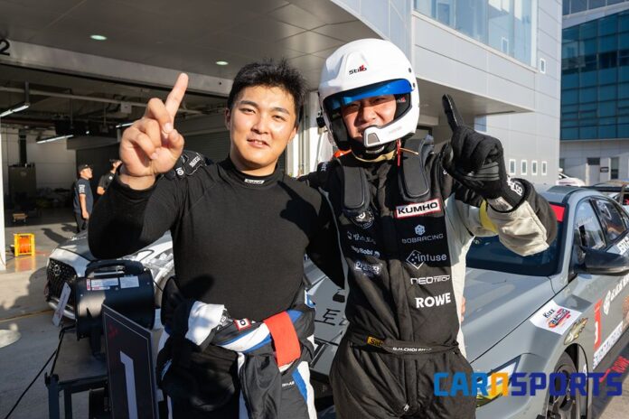 폴투윈을 달성한 최근환·권도윤 조(B.O.B RACING X 아주자동차대학교)